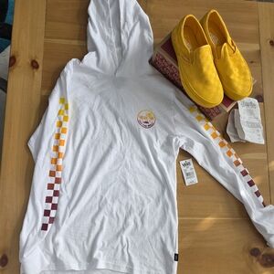 VANS Shoes Size 6.5 W & Hooded Pullover Shirt Size L